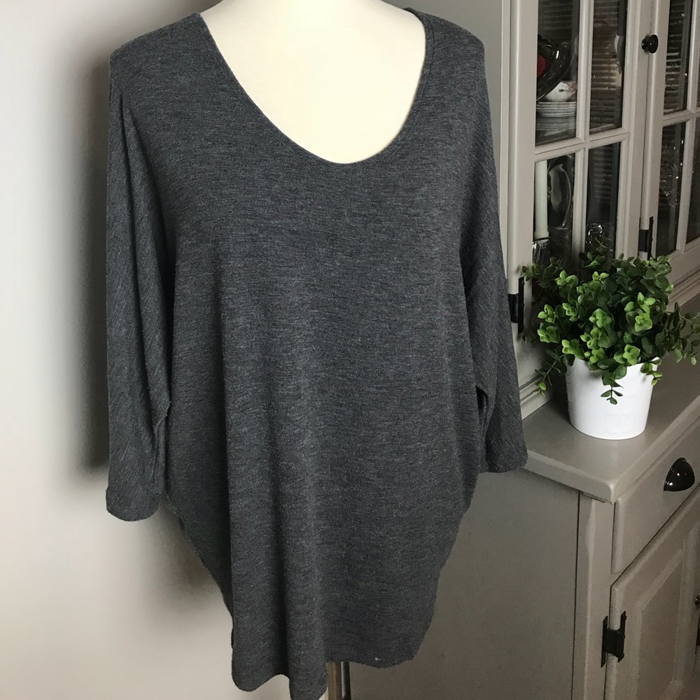 Laila Jayde Bowie 3/4 Sleeve Dolman Knit Top Sz L